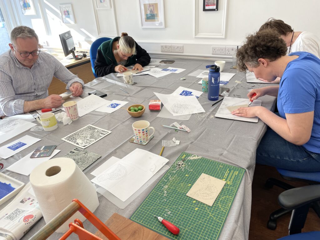 Lino Print and Photography by Val Vernon